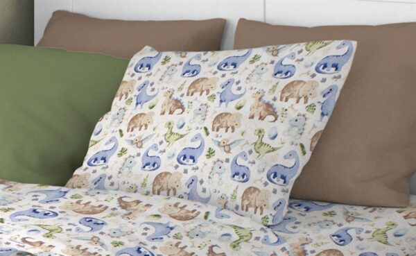 ΜΑΞΙΛΑΡΟΘΗΚΗ ΕΜΠΡΙΜΕ kids Dinosaur 517 50X70 Sky Blue 100% Cotton 32111647016 DIMcol