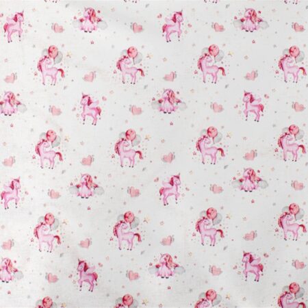 ΣΕΝΤΟΝΑΚΙ ΛΙΚΝΟΥ bebe Unicorn 208 80X110 White-Pink Cotton 100% 31112020026 DIMcol